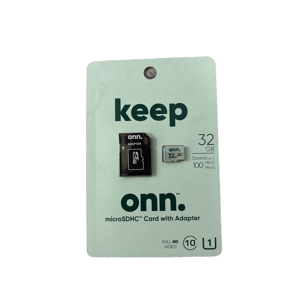 ONN 32GB microSDHC Card with Adapter Class 10 NEW